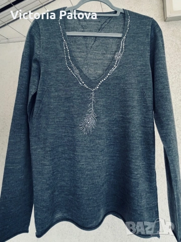 Модна къща ZADIG & VOLTAIRE - ексклузивна колекция блуза с кристали , снимка 7 - Блузи с дълъг ръкав и пуловери - 53368744