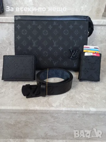 Louis Vuitton Луксозен Мъжки Комплект Луис Витон - Различни Модели И Цветове Код Bal Style85, снимка 6 - Подаръци за мъже - 55939886