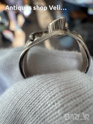 Сребърен пръстен с аметист №7642 , снимка 6 - Пръстени - 52536904