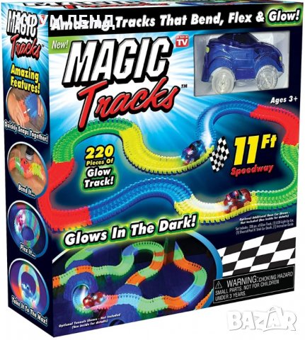 Светеща писта Magic Tracks 220 части, снимка 2 - Коли, камиони, мотори, писти - 30999647