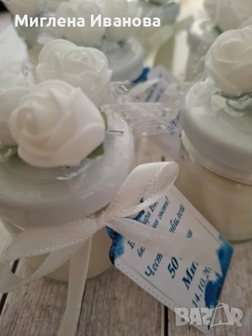 подаръчета за гости / бурканчета със свещ , снимка 9 - Други - 50471612