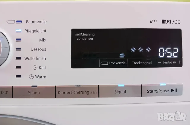 Кондензна сушилня с термопомпа SIEMENS IQ 700 - 8 кг, снимка 3 - Сушилни - 55847307