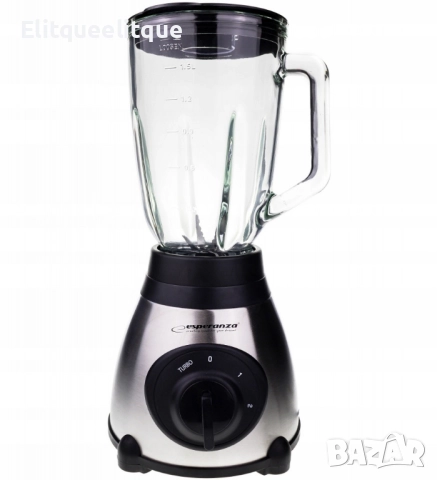 Блендер Esperanza, 500W, 1.5л., Стъклена кана, Инокс черен, снимка 2 - Блендери - 52182557