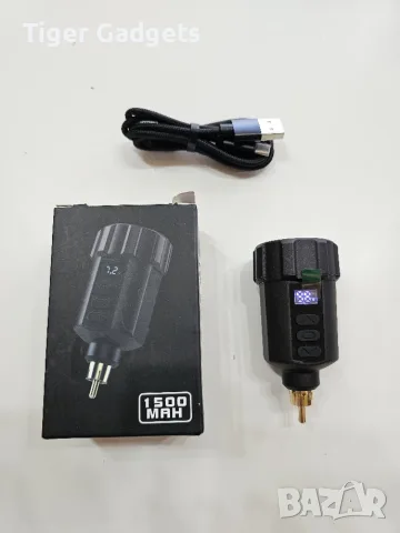 Безжична батерия P808 1500mAh за татуиращи машини, USB-C, регулируемо напрежение
