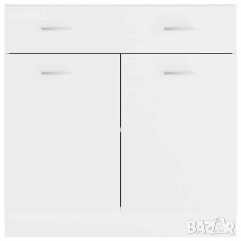 vidaXL Шкаф с чекмеджета "Lyon", бял, 80x46x81,5 см, инженерно дърво, снимка 5 - Шкафове - 56147785