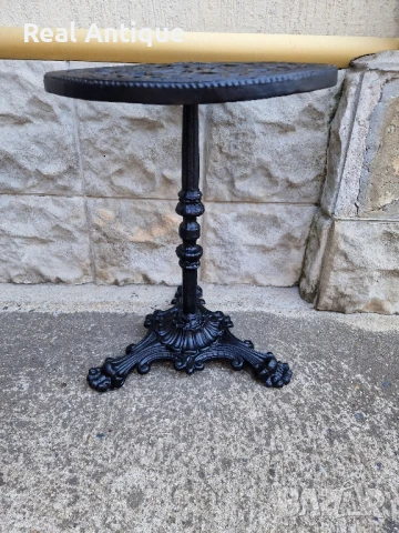 Чудесна антикварна метална помощна градинска масичка , снимка 3 - Антикварни и старинни предмети - 51155912