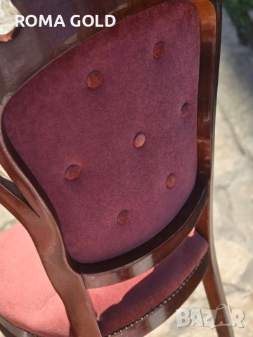 Комплект столове, маса и две кресла, снимка 4 - Маси - 54217562