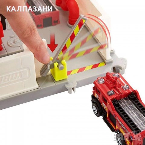 Matchbox Action Drivers Пожарна станция HBD74, снимка 3 - Коли, камиони, мотори, писти - 38669759