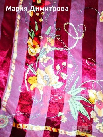 Красив шал с цветя 100/95, снимка 4 - Шалове - 37339095