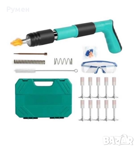 Пистолет за забиване на пирони със заряд в дрво метал бетон+50 пирона, снимка 5 - Други инструменти - 51690016