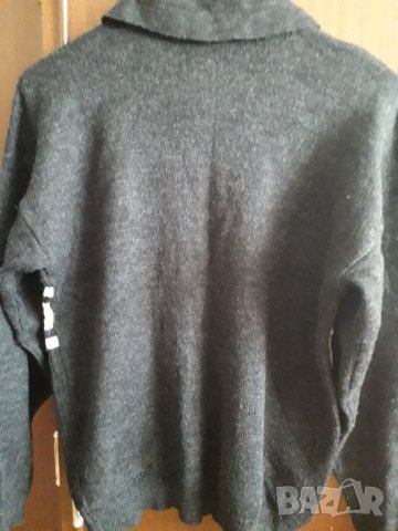 Мъжка блуза черно и бяло с яка и цип нова, снимка 2 - Блузи - 29968012