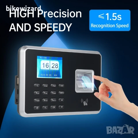 Машина за отчитане на присъствието на служители в офиса пръстов отпечатак НОВА, снимка 2 - Друга електроника - 50587790