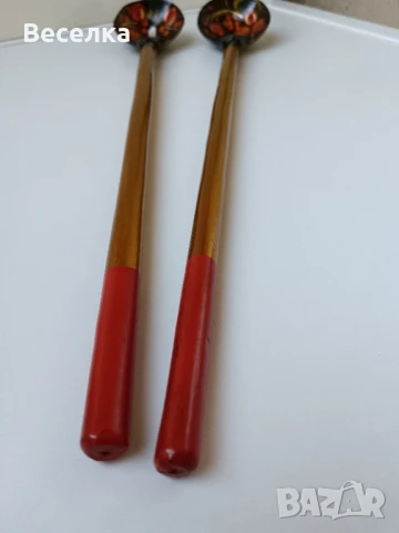 Руски антикварни дървени лъжици прибори , снимка 4 - Колекции - 51208225