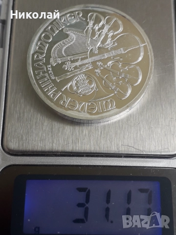 1 тройунция сребро "Виенска филхармония" 2014г., снимка 3 - Нумизматика и бонистика - 52133233