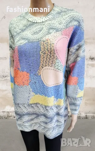 Дамски пуловер - код 1123, снимка 2 - Блузи с дълъг ръкав и пуловери - 47796597