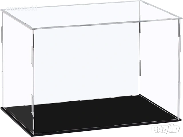 Акрилна витрина 30х20х20 см, прозрачна кутия за показване с огледален плот, снимка 2 - Колекции - 53156194