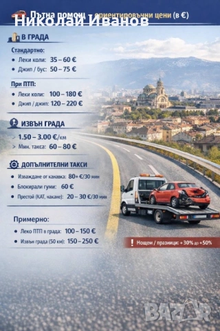 Денонощна Пътна Помощ, снимка 2 - Други оферти за работа - 54166432