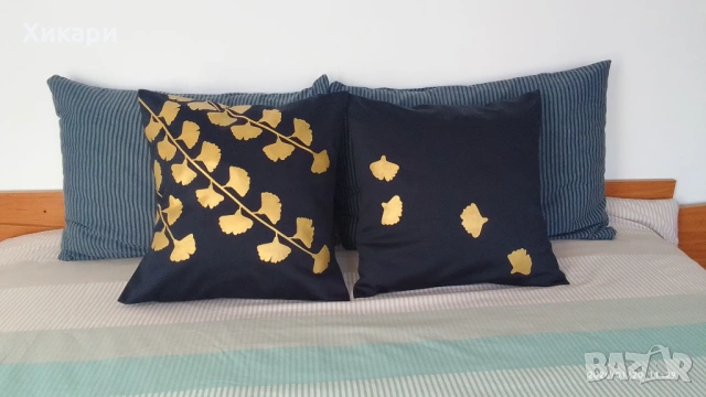 Ръчно рисувани декоративни калъфки от сатениран памук, снимка 16 - Декорация за дома - 50786415