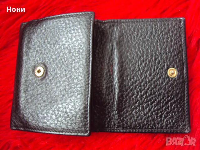 Дамско портмоне на Gucci  Естествена Кожа Златна Gucci Емблема, снимка 3 - Портфейли, портмонета - 49921390