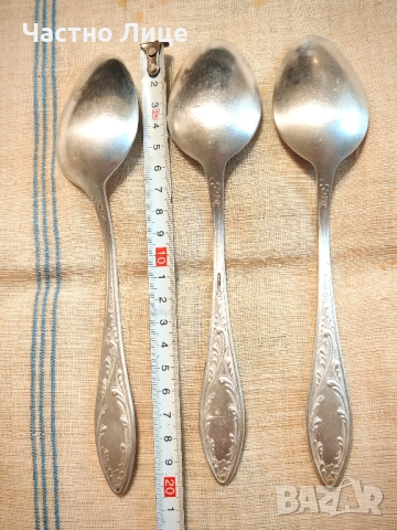 Големи Оригинални Руски Соц СССР Дълбоко Посребрени Лъжици, снимка 2 - Антикварни и старинни предмети - 51825122