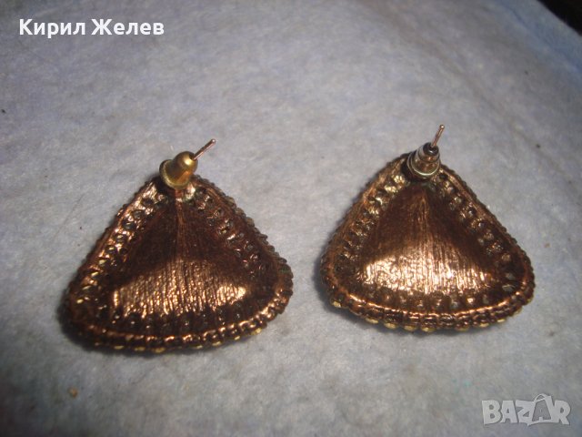 ПОЗЛАТЕНИ КРИСТАЛНИ ФАСЕТИРАНИ АРТ ДЕКО СТИЛ ВИНТИДЖ ОБЕЦИ 29845, снимка 5 - Обеци - 37715770