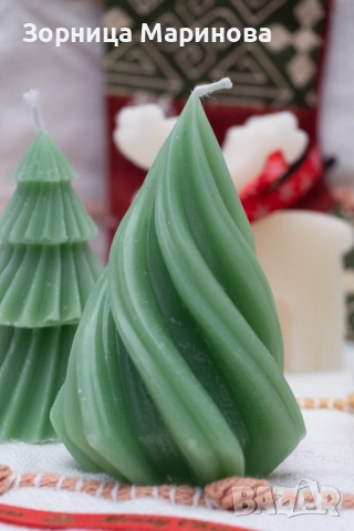Коледни ароматни свещи, ръчна изработка, снимка 3 - Други - 52130779