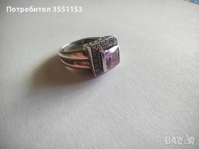 Сребърен пръстен цирконии , снимка 7 - Пръстени - 44673940