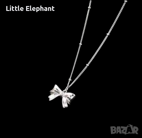 Pre order Сребърно колие панделка Sensitivity luxery jewelry,колекция"Famous"/ново