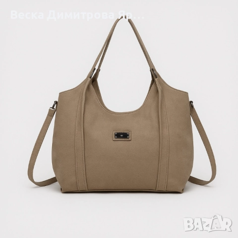 Дамска чанта от еко велур и к. – елегантен и практичен модел (бордо), снимка 15 - Чанти - 52574265