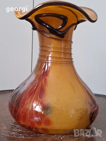 стъклена ваза ръчна изработка уникат   19/1, снимка 3 - Декорация за дома - 49037080