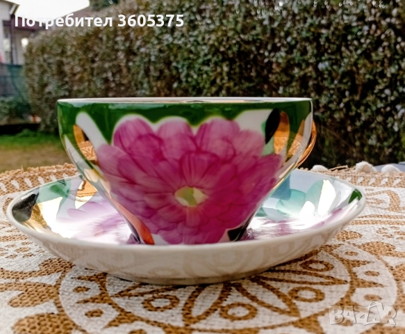 Сервиз за чай,руски порцелан от Дулево, снимка 2 - Антикварни и старинни предмети - 52942456