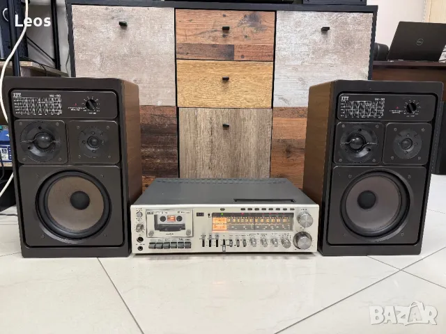 Ретро аудиосистема касетофон, радио, усилвател в едно ITT HIFI 8051C - 1979 г. + колони ITT, снимка 1 - Аудиосистеми - 49022252