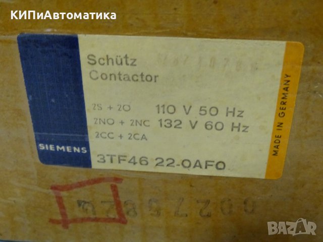контактор Siemens 3TF46 110V 50Hz Motor Starter Contactor, снимка 10 - Резервни части за машини - 37494276
