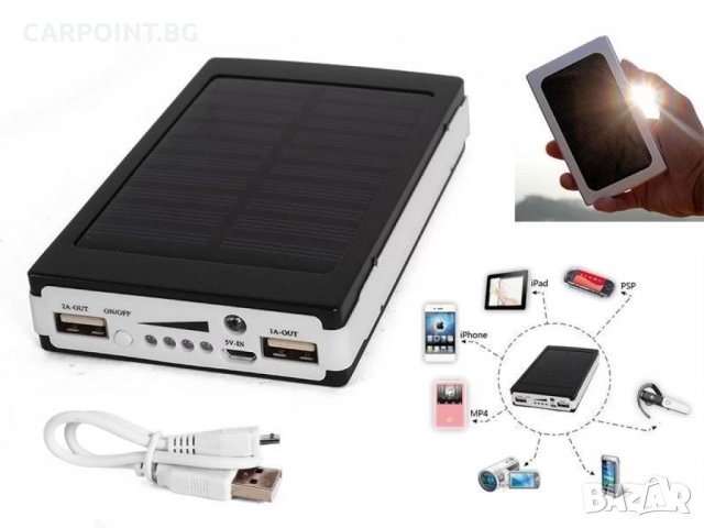 ВЪНШНА БАТЕРИЯ PROMALITE POWER BANK 50000 MAH SOLAR, 2 USB ПОРТА, СВЕТОДИОДЕН ФЕНЕР,ВОДОУСТОЙЧИВА ЧЕ, снимка 2 - Външни батерии - 38608744