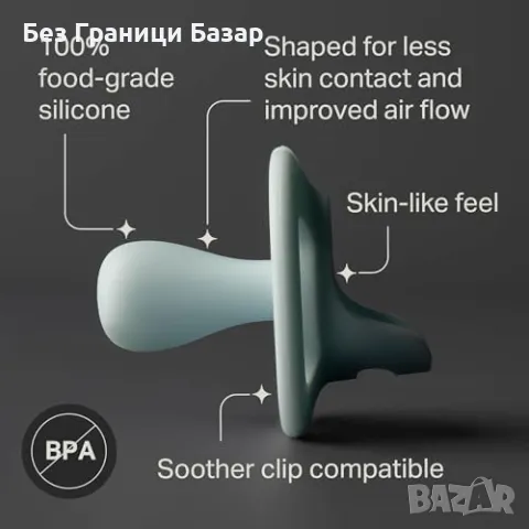 Нов Tommee Tippee ултра лек силиконов биберон 6-18м 4 броя ортодонтичен, снимка 4 - Други - 49533473