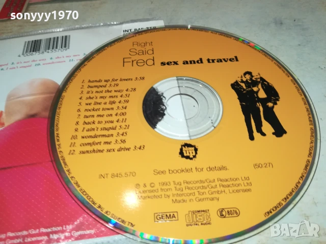 RIGHT SAID FRED CD-MADE IN GERMANY 0907251639, снимка 8 - CD дискове - 50964317