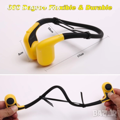 Tayogo W01 – водоустойчиви слушалки с костна проводимост, 8GB MP3 плеър и FM радио, снимка 3 - Слушалки и портативни колонки - 52535974