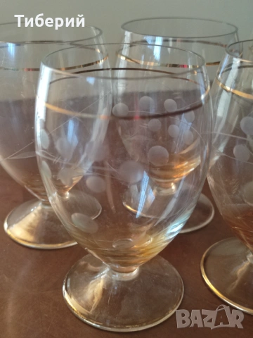Стъклени чаши за ракия/ретро, снимка 4 - Чаши - 54308100