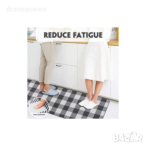 4574 Сет 2бр. Водоустойчиви килимчета за кухня с противоплъзгащо покритие, снимка 7 - Пътеки - 53902169