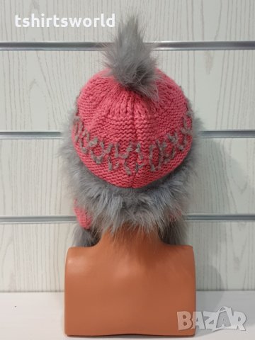 Нова зимна пухкава шапка с помпон тип ушанка, снимка 11 - Шапки - 35463091