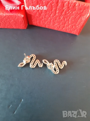 Обеци, сребърни дамски чисто нови в кутийка, снимка 7 - Обеци - 50951311