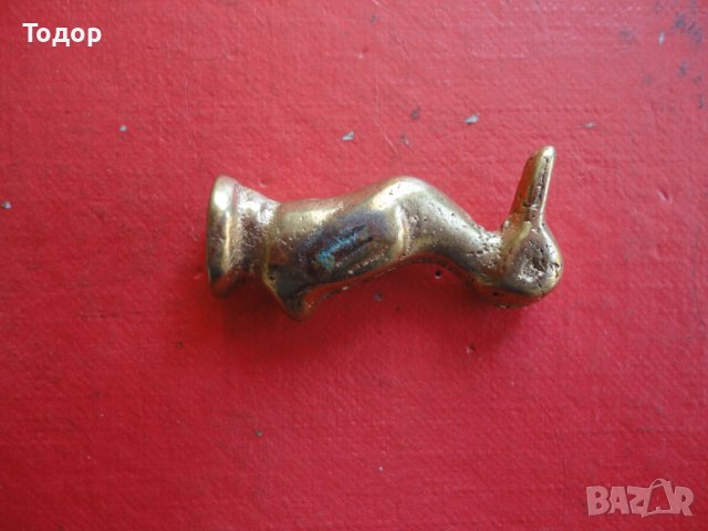 Старинен бронзов печат фигурка пате , снимка 3 - Колекции - 40156430