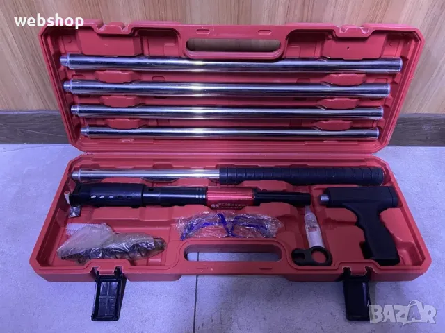 Професионален пистолет за пирони KraftRoyal с очила, ръкавици и 200 бр. пирони
