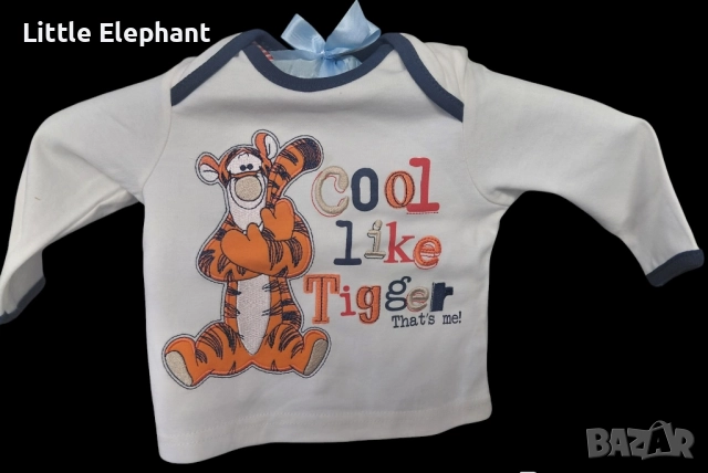 Блузка с дълъг ръкав за 9-12 мес момченце,Disney"Cool like tigger,its me",Англия/нова