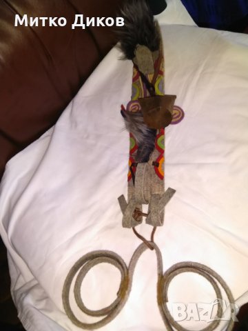 Кукерска маска с камбанка-височина 59см, снимка 13 - Декорация за дома - 29501517