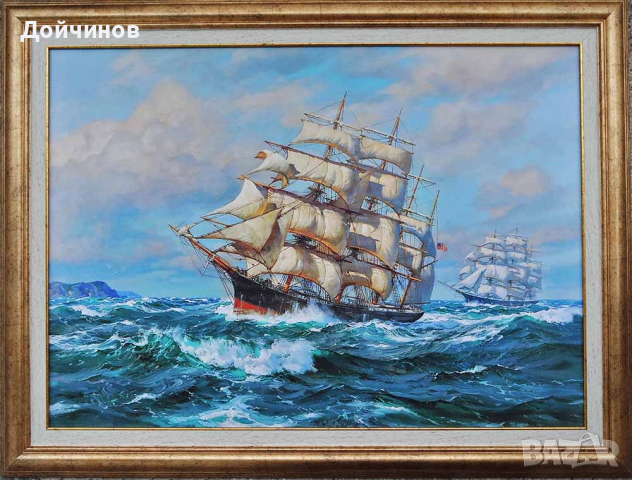 Клипер, ветроходен кораб, картина, снимка 9 - Картини - 32511689