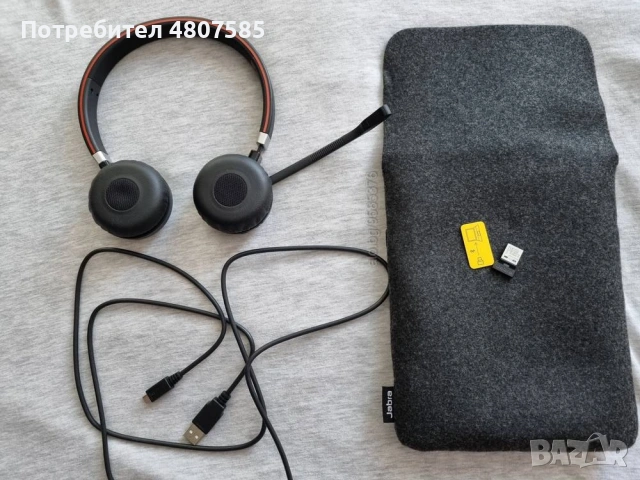 Продавам слушалки Jabra EVOLVE 40 MS/UC Duo USB, снимка 2 - Bluetooth слушалки - 54331185