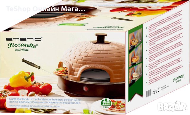 Фурна за пица Emerio 115984 залепена керамика и боядисана отгоре