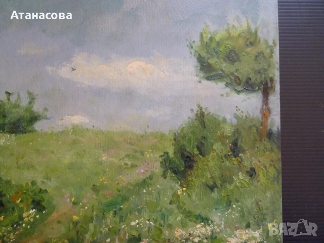 ТАНЯ ТАНЧЕВА картина Пейзаж масло 1990 г 1 , снимка 4 - Картини - 54149409