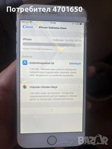 iPhone 6 – Работи – Батерия 68% – Счупено защитно стъкло, снимка 4 - Apple iPhone - 55773103